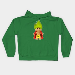 Censored Troll with colourful hair Kids Hoodie